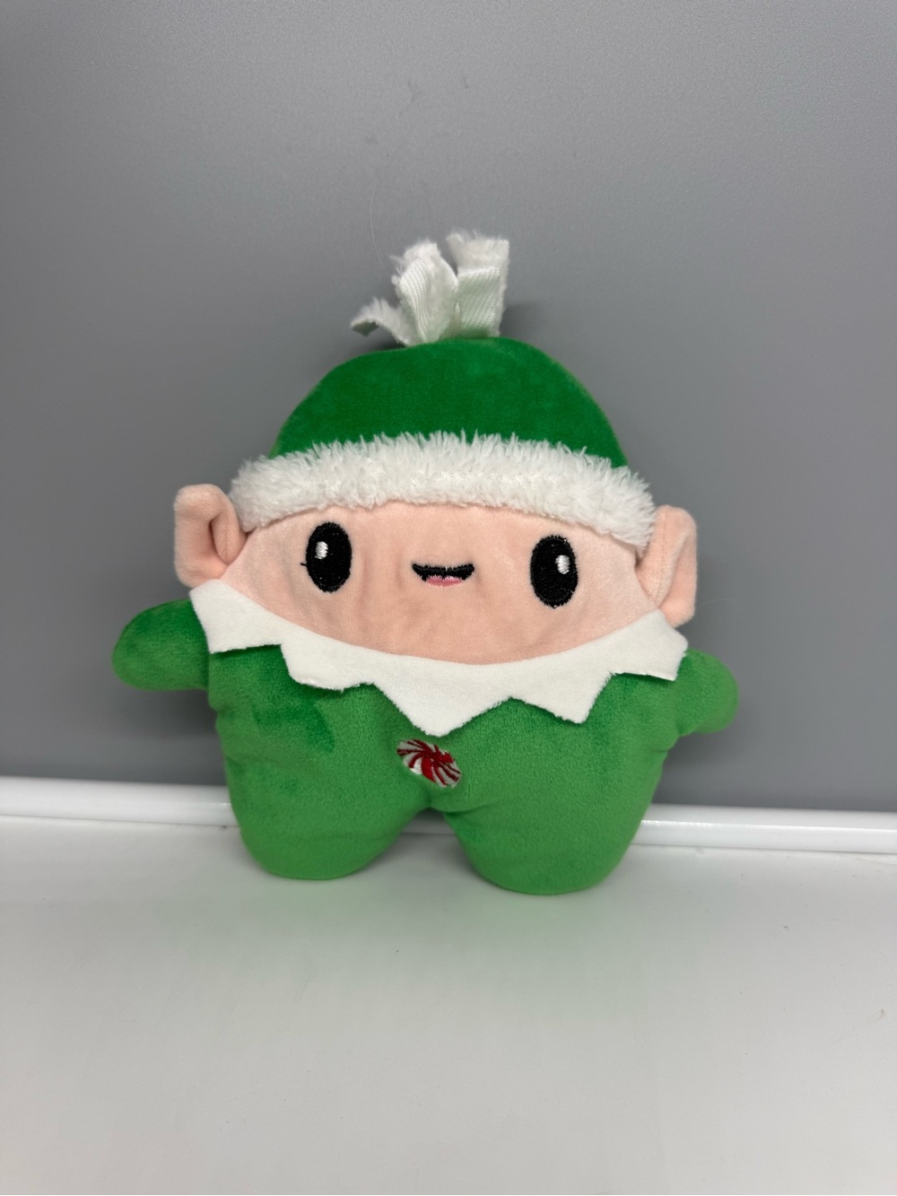 Christmas House Plush Animal Green Elf - Displayed Only